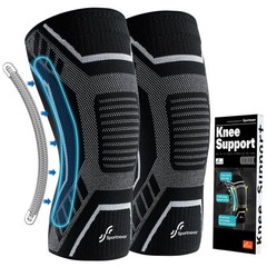 Copper Knee Brace for Men & Women – Compression Medium(16″-18.5″), Black
