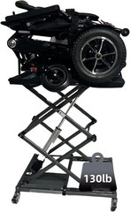 Wheelchairs and Scooters Lift with 6 Wheels, 9.2“-35“ in Height Adjustable