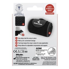 Mueller EasyGrip Ankle Wrap One Size Fits Most Moderate Support Black