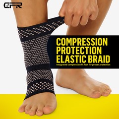 COPPER Plantar Fasciitis Arch Support Compression Ankle Heel feet Brace Sock HG