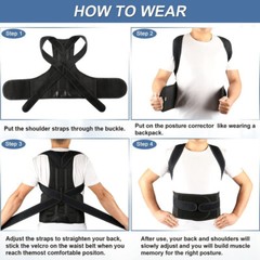 Posture Corrector Back Support for Compression Fracture, Hunched Back, Kyphosis