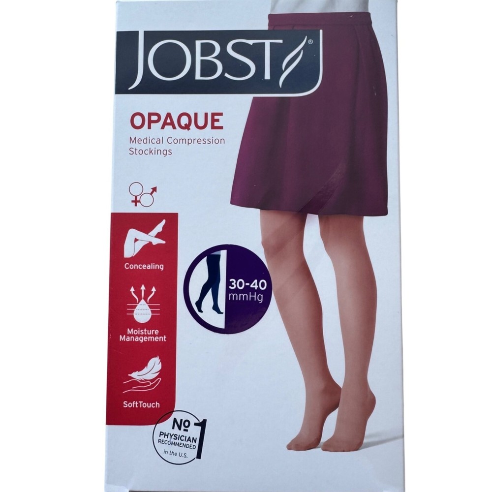 Jobst Compression Stockings Opaque Black XL Waist CT Support 30-40 MmHg New