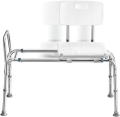 Sliding Shower Transfer Bench, Adjustable Height, Holds Up to 400 lbs