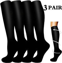 3 Pack Copper Compression Socks (10-15mmHg) Moisture Wicking Support Stockings++
