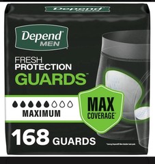 Depend Real Fit Incontinence Underwear for Men, S/M, Grey, 56 Count, Disposable
