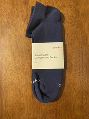 NWT Comrad Allies Blue Compression Socks Ankle Height Men’s XL 13-15 Comfort