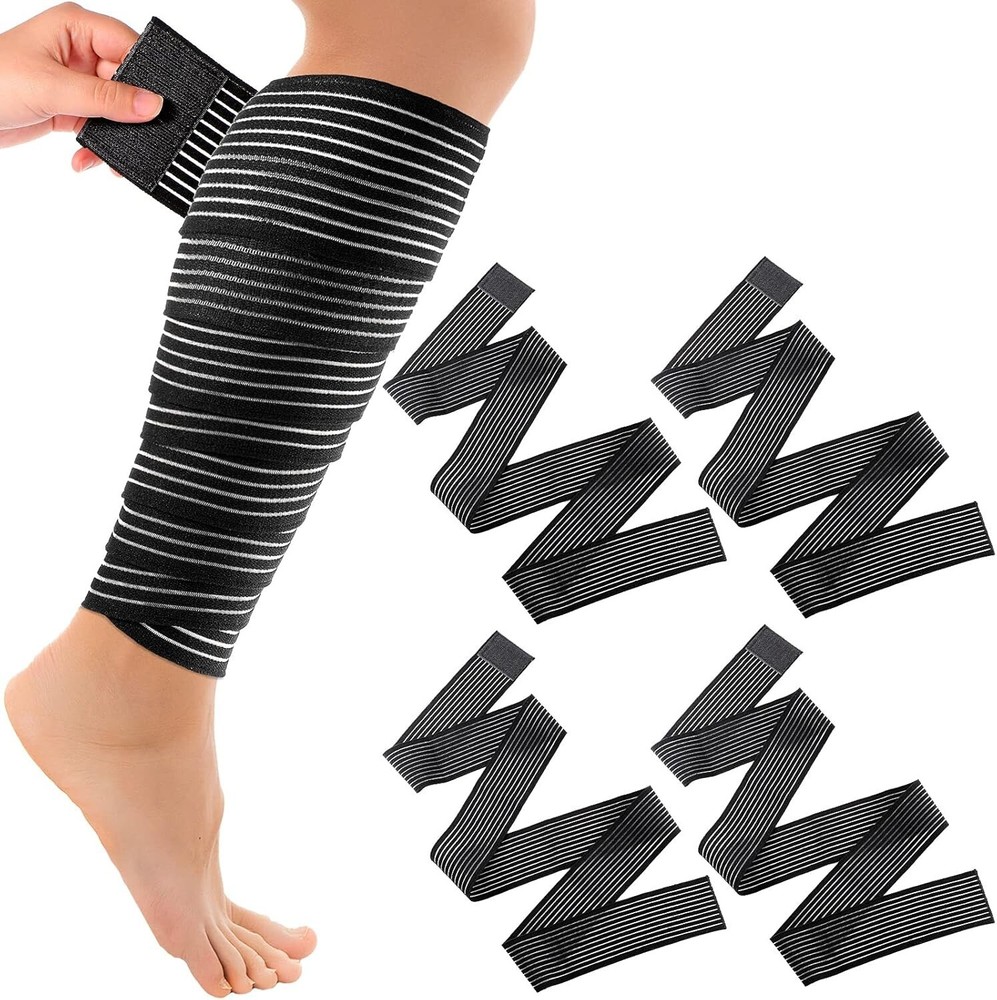 Compression Bandage Wraps for Leg, Elastic Calf Compression Sleeve Ankle Support