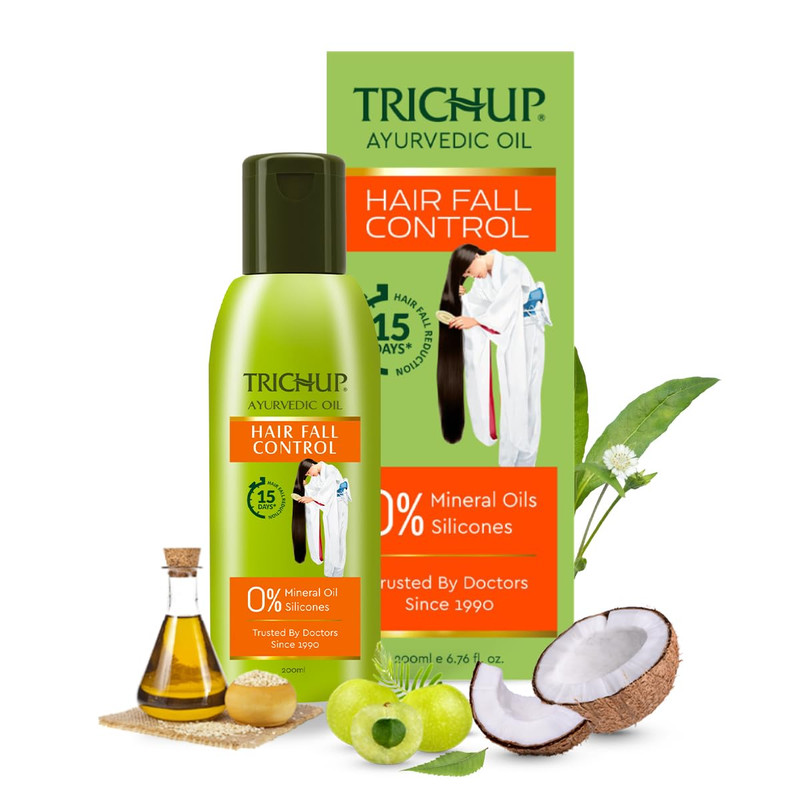 Trichup Hair Fall Control Herbal Hair Oil 200 Ml X 2 Pack Of 2