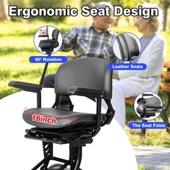 Foldable 4 Wheel Mobility Scooter Folding Drive Device for Seniors Adults 330Lbs