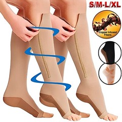 Medias Calcetines De Compresion Con Cremallera Para Hombres Y Mujeres Varices