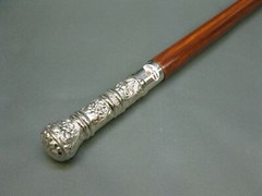 Pillar Chrome Brass Wooden Walking Shaft Stick Cane Handle Vintage Style Solid