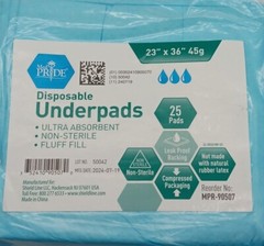 Med Pride Disposable Underpads Ultra Absorbent 25 Pads – 23″ x 36″