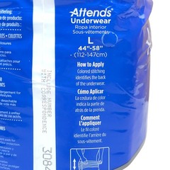 Attends 2 pk Extra Heavy Absorbency Underwear Diapers L 44″-58″ 36 Count