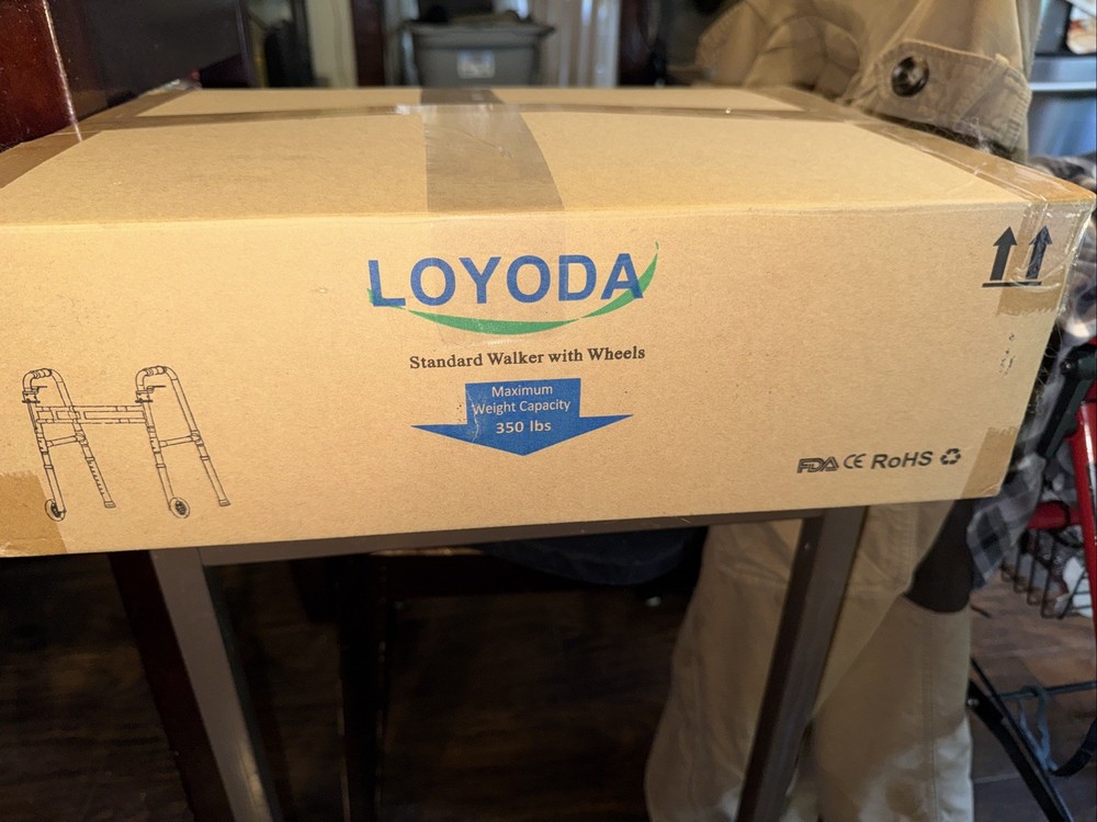 NEW Loyoda Standard Walker With Wheels 350lb Weight Capacity