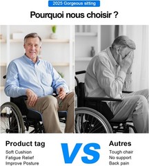 Portable U-Shape Chair Cushion for Sciatica Relief – Ideal for Wheelchair Use