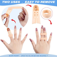 10pcs Finger Splints Set – 5 Sizes EVA Fingertip & Thumb Brace Supports (Beige)!