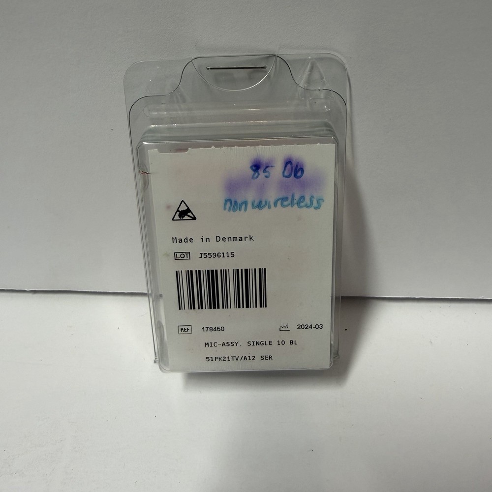 Hearing Aid Microphone Assembly REF 178460 MIC-ASSY Single 10 BL Denmark