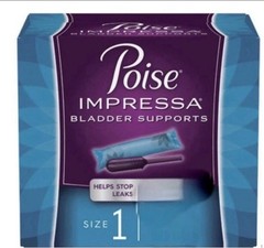 Poise Impressa Size 1 Women’s Bladder Supports 8 Count