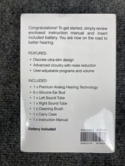 Hearing Hero Analog Technology Behind/In the Ear Amplifier Hearing Aide NIB