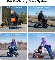 Foldable Electric Wheelchair Intelligent Powerchair Rollator 300lbs – OPEN BOX