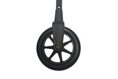 HEALTHLINE Wheels for Walker Rollator, 6 inch Pair, Black/ (2)/ (Front)……