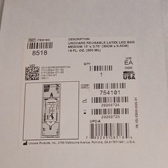 Urocare Reusable Latex Urinary Leg Bag 18FL.OZ Clear Unisex Model 8518