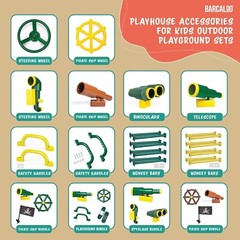 37 Inch Playground Accessories Metal Safety Handles – Long Green Grab Handle …