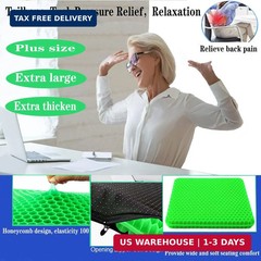 Plus Size Gel Seat Cushion for Long Sitting, Extra Large and Thick, Seat Cushion
