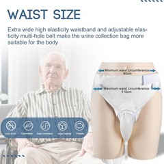 Wearable Urinal Bag Reusable Silicone External Urine Catheter Collector Bag Aids