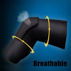Honeycomb Pad Basketball Knee Support Leg Long Compression Sleeve Socks Brace US