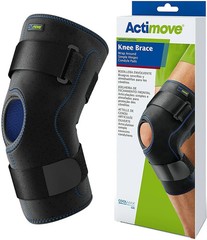 Actimove Knee Brace Wrap Around, Simple Hinges, Condyle Pads – XXL Black