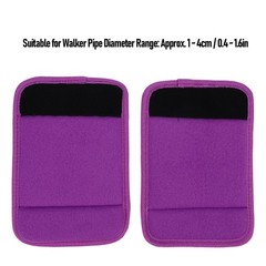 2 Pcs Walker Grips Padded Hand Covers Durable Material For Walkers Purple