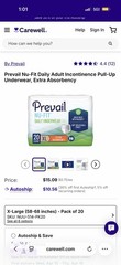 Prevail Per-Fit Unisex Incontinence Underwear – Medium Size, Bag of 20 (PF-512)