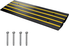 1 Pack 48″ Car Driveway Rubber Curb Ramps, Heavy Duty Driveway Gutter Slope Ramp