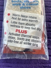 Vintage Odor Eaters Warm Fleece Foot Warmers Odor Destroying Insoles Johnson’s