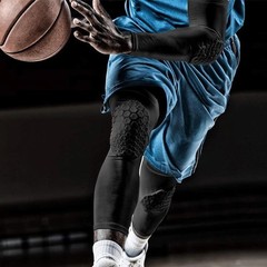 Basketball Knee Pads Protector Compression Sleeve Honeycomb Foam Brace Fitness