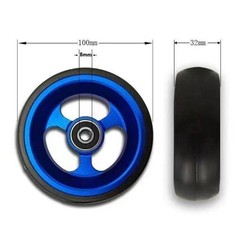 Pair (2) Single Sided Forks with 5/16′ Axles & (2) 4″ Caster Wheels