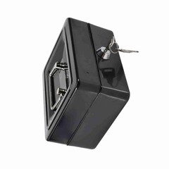 1Pc Mini Portable Iron Petty Lockable Cash Money Safe Security Box