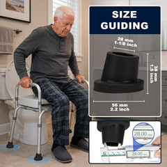 Shower Chair Leg Caps – Heavy Duty Replacement Feet for Bath Seat, 1-1/8″ I.D. S