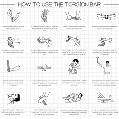 Flexible Resistance Bar Physical Therapy Twist Bar Rod Hand Wrist Exerciser Bars