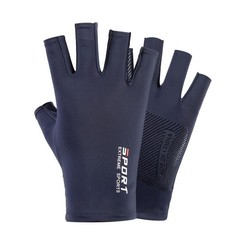 Ice Silk High-elastic Sunscreen Breathable Half-finger Gloves for Men&women 1pai