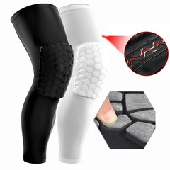 Honeycomb Knee Crashproof Antislip Basketball Leg Long Sleeve Hex Protector Gear