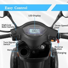 800W Heavy Duty Mobility Scooter 4-Wheel 31 Miles Fit For Senior 500lbs Capacity