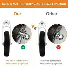 Durable 2 PCS 7-Inch Replacement Wheels for Wheelchairs – Eco-Friendly Material