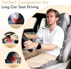 Car Seat Cushion and Lumbar Support Headrest Pillow Memory Foam Seat Cushion Erg