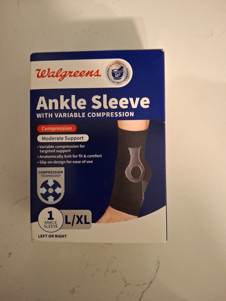Ankle Sleeve With Variable Compression. Moderate Support 1 Ankle Sleeve L/XL….