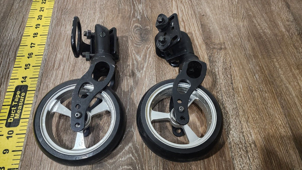 Quickie Tilite Ki Mobility Rigid WHEELCHAIR FRONT FORKS CASTERS Tires Wheels 5″