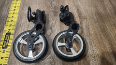 Quickie Tilite Ki Mobility Rigid WHEELCHAIR FRONT FORKS CASTERS Tires Wheels 5″