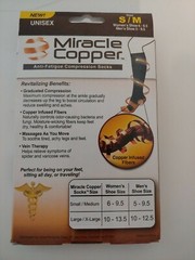 1 Pair Miracle Copper Anti-Fatigue Compression Socks Small – Medium