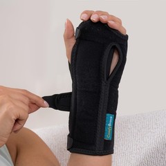 ComfyBrace® Carpal Tunnel Wrist Brace (Pack of 2) with Splint One Size, Black